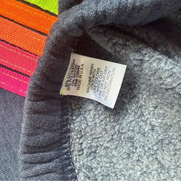 Aviator Nation Dark Gray Joggers with Rainbow Stripes - Picture 7 of 7